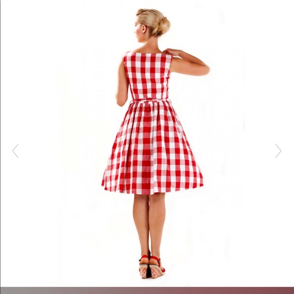 Retro PinUp Girl Rockabilly Gingham Dress - Picture 2 of 7